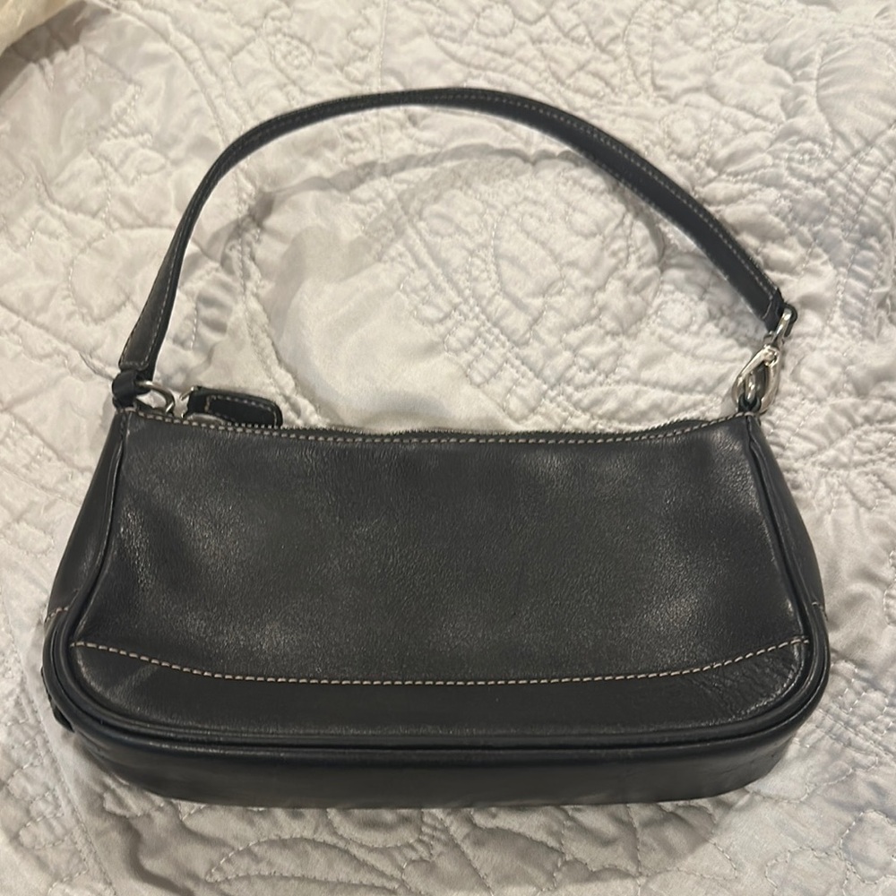 Coach Black Shoulder Bag with Crescent Shape